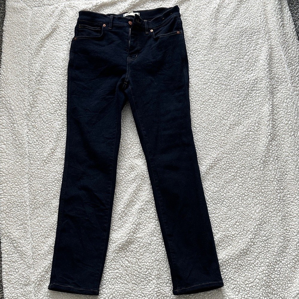 Madewell Mid Rise Stovepipe Jeans Denim Dark wash Size 28